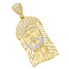10k Gold Large Jesus Piece w/ Cut Outs Pendant