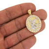 10k Gold Round Archangel Michael Pendant