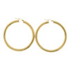 10k Gold Hollow Large Diamond Cut Hoop Earrings