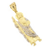 Two Tone 10k Gold Large Saint Jude Pendant