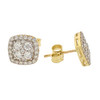 10k Gold Iced Hip Hop Stud Earrings