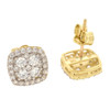 10k Gold Iced Hip Hop Stud Earrings