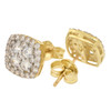 10k Gold Iced Hip Hop Stud Earrings