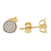 10k Gold Round Micro Pave Earrings