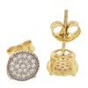 10k Gold Round Micro Pave Earrings