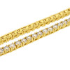 Gold Plated Brass 3mm 1 Row Tennis Bracelet