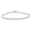 Rhodium Finish Brass 3mm 1 Row Tennis Bracelet