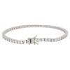 Rhodium Finish Brass 3mm 1 Row Tennis Bracelet