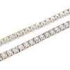 Rhodium Finish Brass 3mm 1 Row Tennis Bracelet