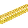 Gold Plated Brass 8mm 2 Row Lemonade Tennis Bracelet