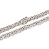 Rhodium Finish Brass 4mm 1 Row Tennis Chain