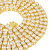 Gold Plated Brass 8mm 2 Row Tennis Chain