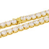 Gold Plated Brass 6mm 1 Row Tennis Chain