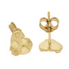 10k Gold Small Nugget Style Heart Stud Earrings