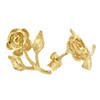 10k Gold Rose Earrings