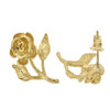 10k Gold Rose Earrings