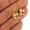 10k Gold Rose Earrings