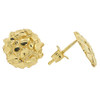 10k Gold 10mm Round Nugget Style Earrings
