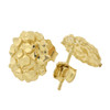 10k Gold 10mm Round Nugget Style Earrings