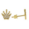 10k Gold Pesidential Crown Earrings
