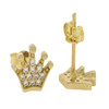 10k Gold Pesidential Crown Earrings