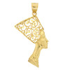 10k Gold Large Egyptian Queen Nefertiti Pendant