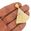 10k Gold All Seeing Eye Pyramid Pendant