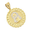 10k Gold Cuban Link Jesus Medal Pendant