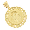10k Gold Cuban Link Jesus Medal Pendant
