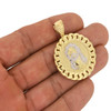 10k Gold Cuban Link Jesus Medal Pendant