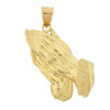 10k Gold Praying Hands Charm Pendant