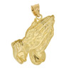 10k Gold Praying Hands Charm Pendant