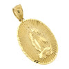 10k Gold Oval Small Virgin Mary Pendant