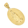 10k Gold Oval Small Virgin Mary Pendant