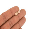 10k Gold Pink Heart Shaped Earrings