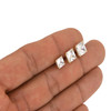 10k Gold 8mm Princess Cut Stud Earrings