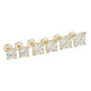 10k Gold 7mm Princess Cut Stud Earrings
