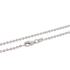 Rhodium Finish .925 Silver 2mm Moon Cut Chain; Different Lengths Available