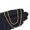 Solid 18k Gold 2mm Braided Twist Necklace