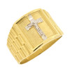 10k Gold Cross Watch Band Style Ring