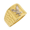 10k Gold Flying Eagle Watch Band Style Ring