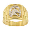 10k Gold Horseshoe Watch Band Style Ring