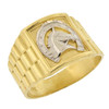 10k Gold Horseshoe Watch Band Style Ring