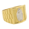 10k Gold Virgin Mary Watch Band Style Ring