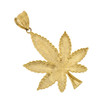 10k Gold Big Weed Leaf Pendant