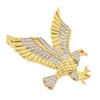 10k Gold Two Tone Flying Eagle Pendant