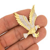 10k Gold Two Tone Flying Eagle Pendant