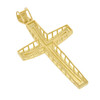 10k Gold Bordered Cross Pendant