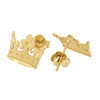 10k Gold Royal Crown Earrings