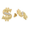 10k Gold Money Symbol Earrings
